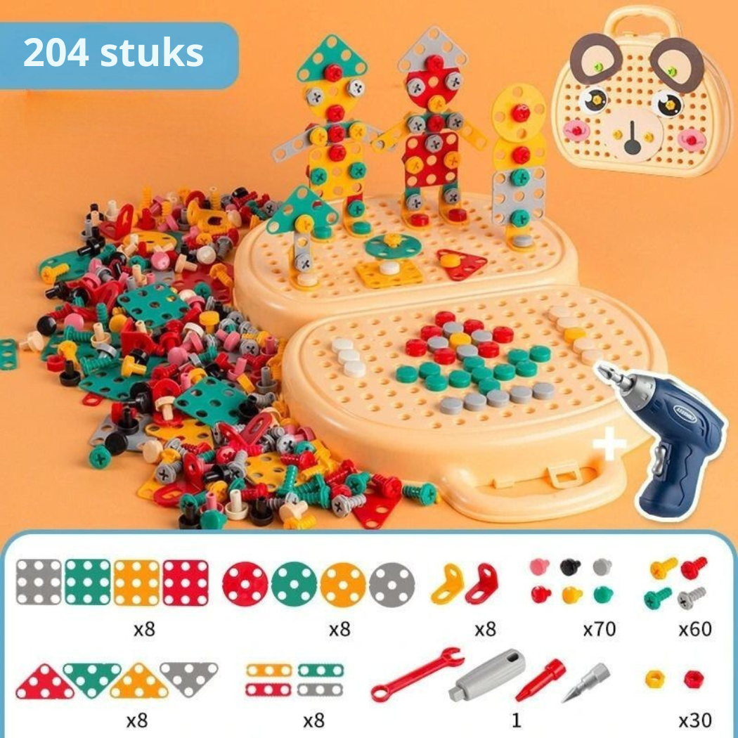 Playbino BuildMaster - Montessori bouwkoffer voor kinderen