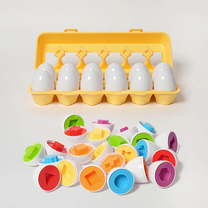 Playbino EiMatch - Montessori vormen en kleuren ei puzzel voor spelend leren
