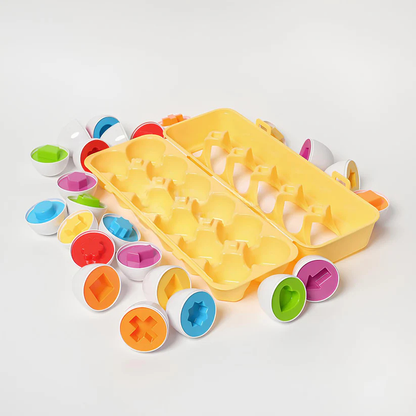 Playbino EiMatch - Montessori vormen en kleuren ei puzzel voor spelend leren