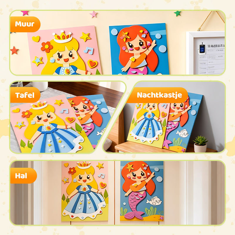 Playbino LeerPlak - 3D EVA knutselstickers voor spelend leren en ontwikkelen