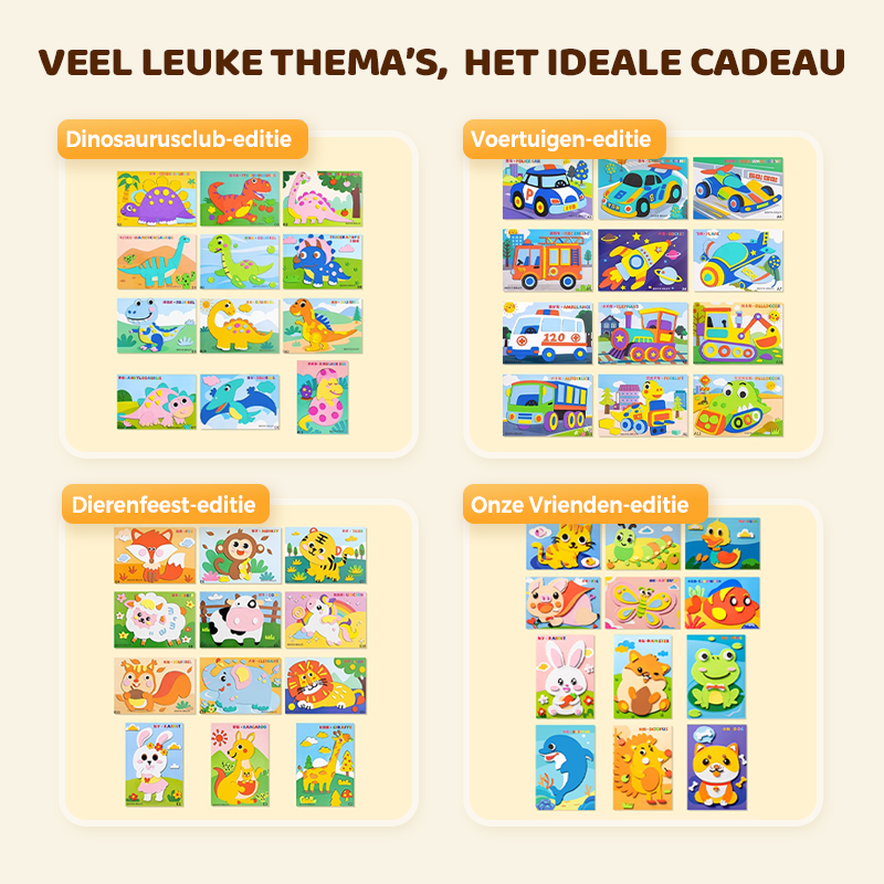 Playbino LeerPlak - 3D EVA knutselstickers voor spelend leren en ontwikkelen