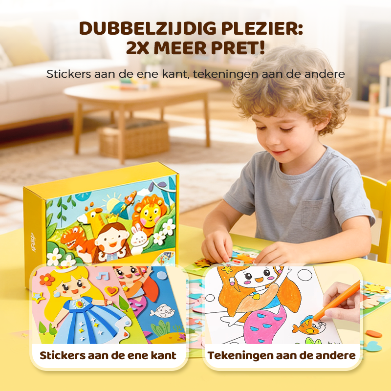 Playbino LeerPlak - 3D EVA knutselstickers voor spelend leren en ontwikkelen