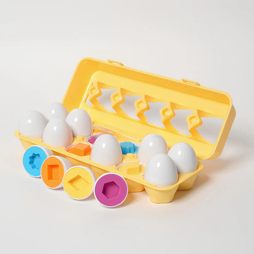 Playbino EiMatch - Montessori vormen en kleuren ei puzzel voor spelend leren