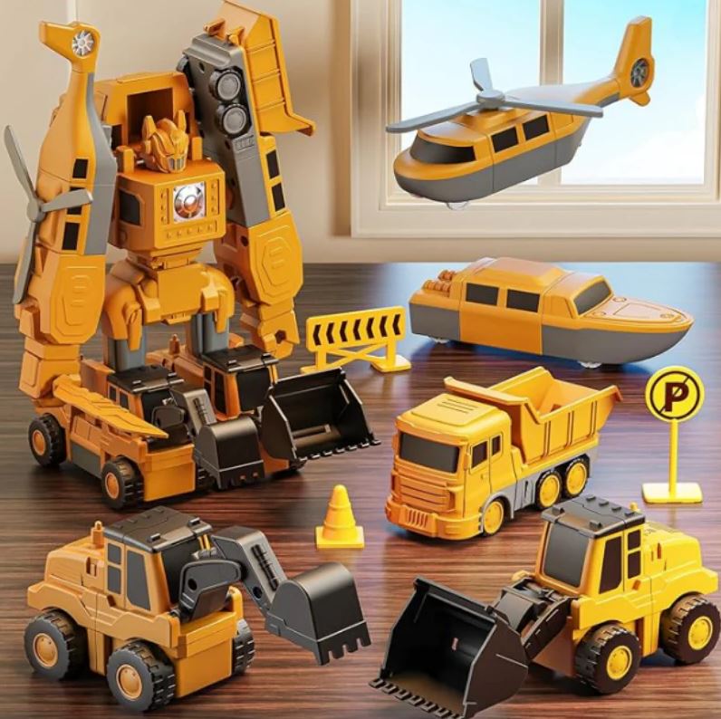 Playbino BouwBots - Magnetische robot- en auto set incl opbergbox