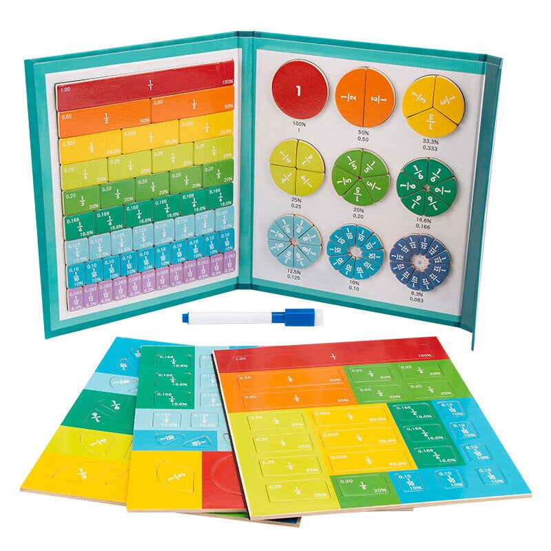 Playbino BreukenMaster - Magnetisch Houten Breukenboek - Breuken leren