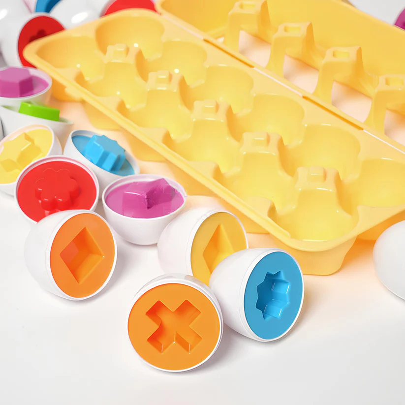 Playbino EiMatch - Montessori vormen en kleuren ei puzzel voor spelend leren