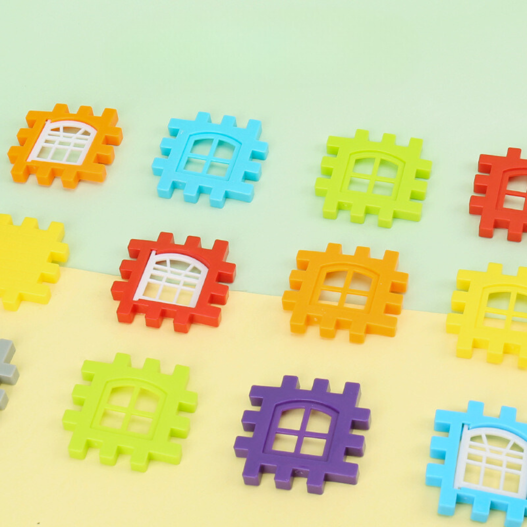 Playbino VormWereld - Montessori 3D bouwset voor bouwen van mini stadjes