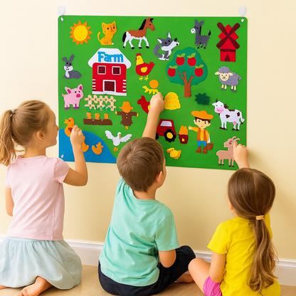 Playbino ViltBord - Creatief verhalen viltbord voor eindeloos spelen & verzinnen