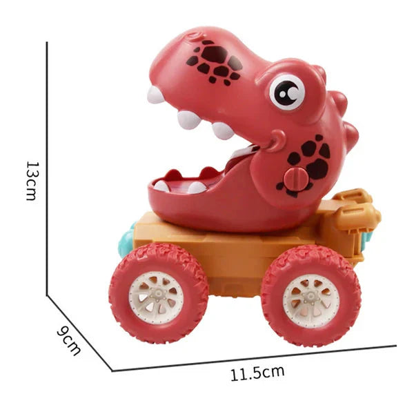 Playbino DinoRacer - Dinosaurus monstertrucks - Push-and-go dino raceautos