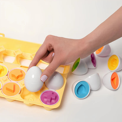 Playbino EiMatch - Montessori vormen en kleuren ei puzzel voor spelend leren