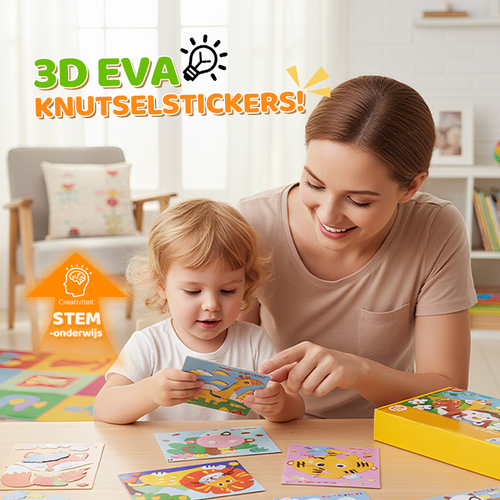 Playbino LeerPlak - 3D EVA knutselstickers voor spelend leren en ontwikkelen
