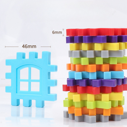 Playbino VormWereld - Montessori 3D bouwset voor bouwen van mini stadjes