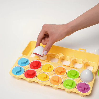 Playbino EiMatch - Montessori vormen en kleuren ei puzzel voor spelend leren