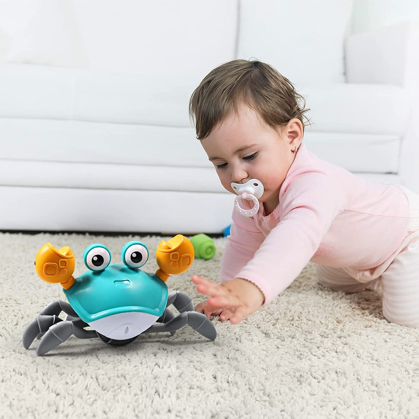 Playbino KruipKrab – Kruipende krab voor tummy time - Stimuleert kruipen