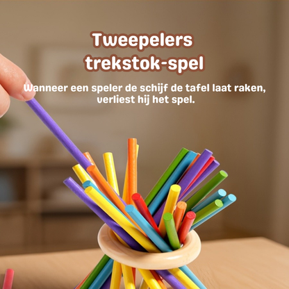 Playbino StokToren - Montessori Balansspel van Hout – Leerzaam Stapelspel met Dobbelsteen