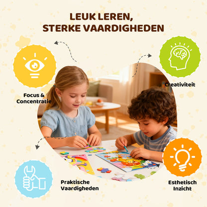 Playbino LeerPlak - 3D EVA knutselstickers voor spelend leren en ontwikkelen