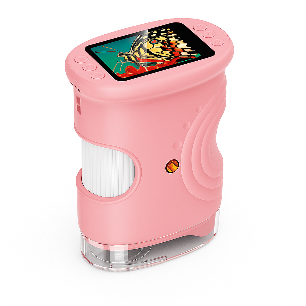 Playbino OntdekScope - Draagbare kindermicroscoop met ingebouwd HD-scherm