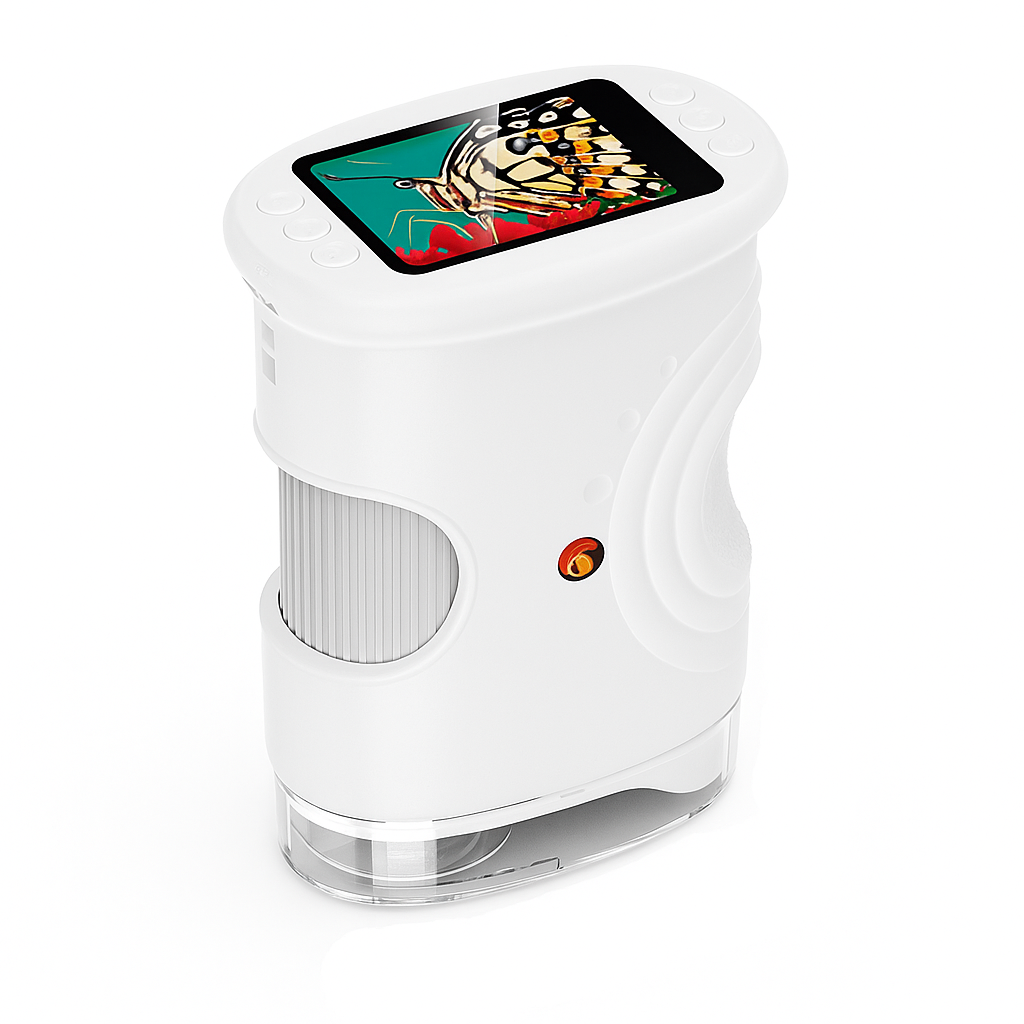Playbino OntdekScope - Draagbare kindermicroscoop met ingebouwd HD-scherm