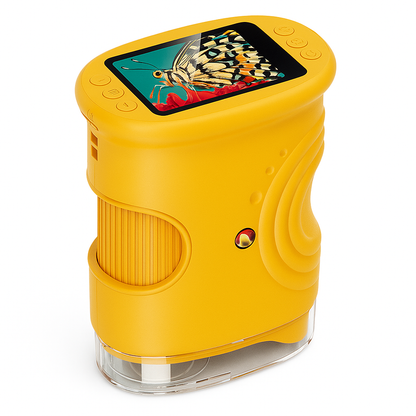 Playbino OntdekScope - Draagbare kindermicroscoop met ingebouwd HD-scherm