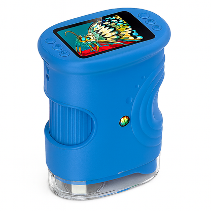 Playbino OntdekScope - Draagbare kindermicroscoop met ingebouwd HD-scherm