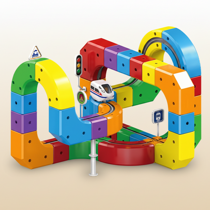 Playbino DIY Cube Track – Magnetische treinbaan voor creatief bouwen