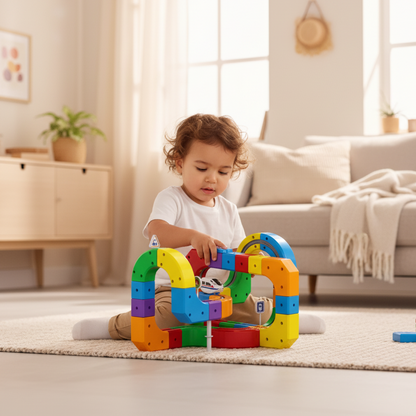 Playbino DIY Cube Track – Magnetische treinbaan voor creatief bouwen