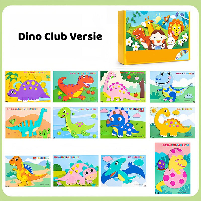 Playbino LeerPlak - 3D EVA knutselstickers voor spelend leren en ontwikkelen