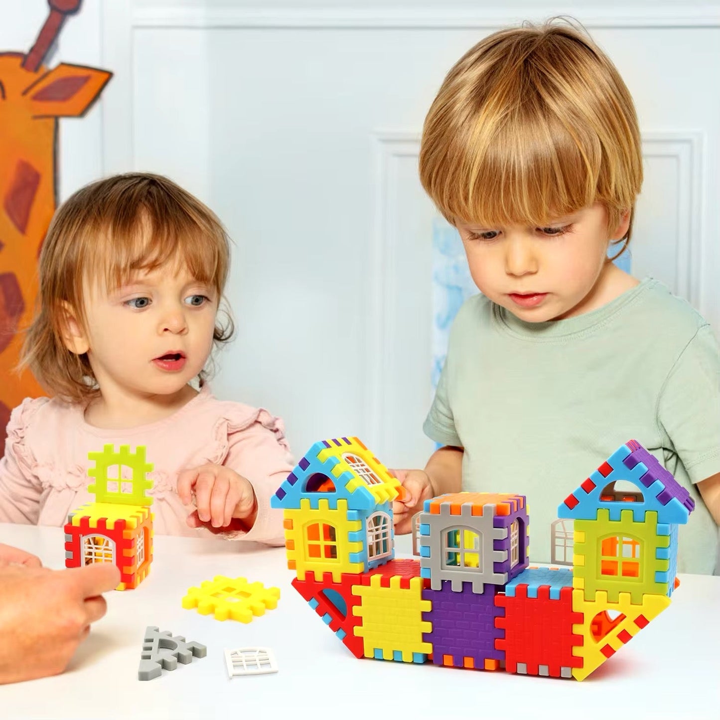 Playbino VormWereld - Montessori 3D bouwset voor bouwen van mini stadjes