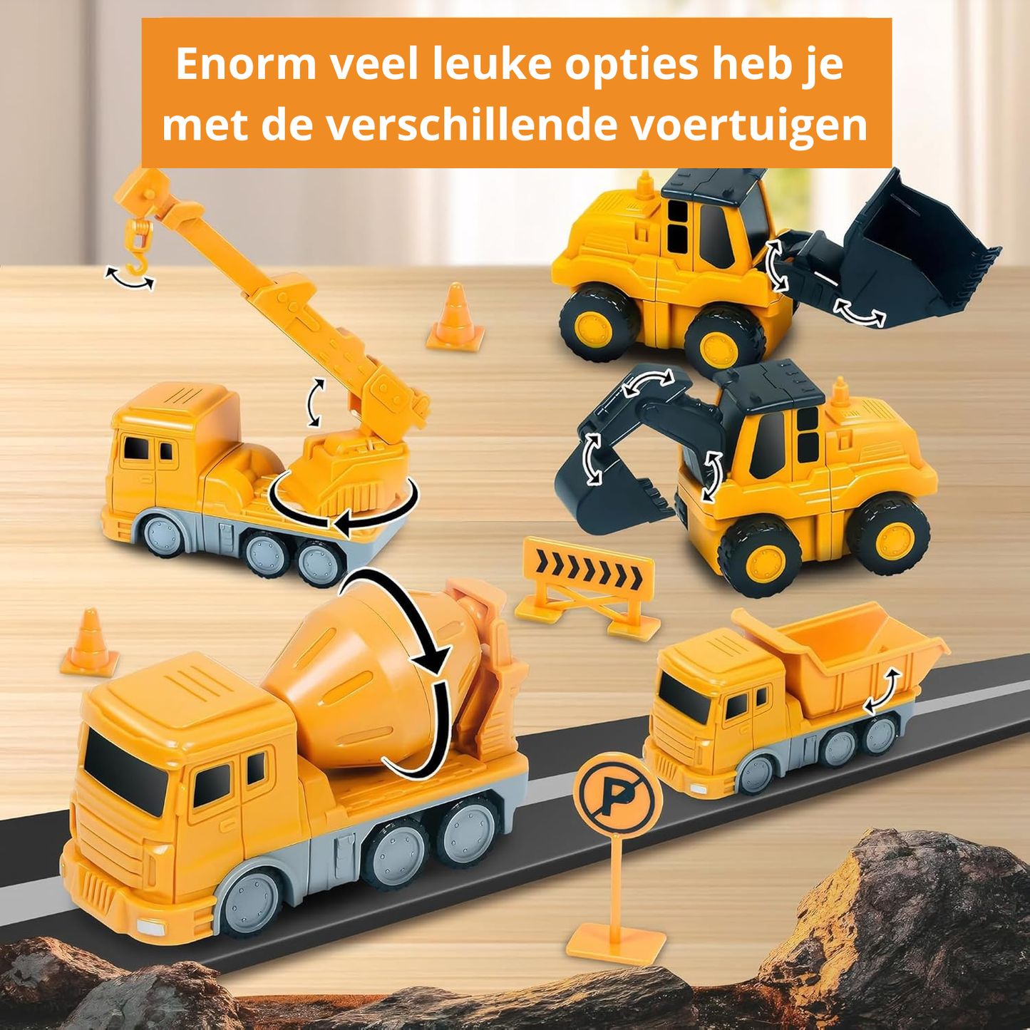 Playbino BouwBots - Magnetische robot- en auto set incl opbergbox