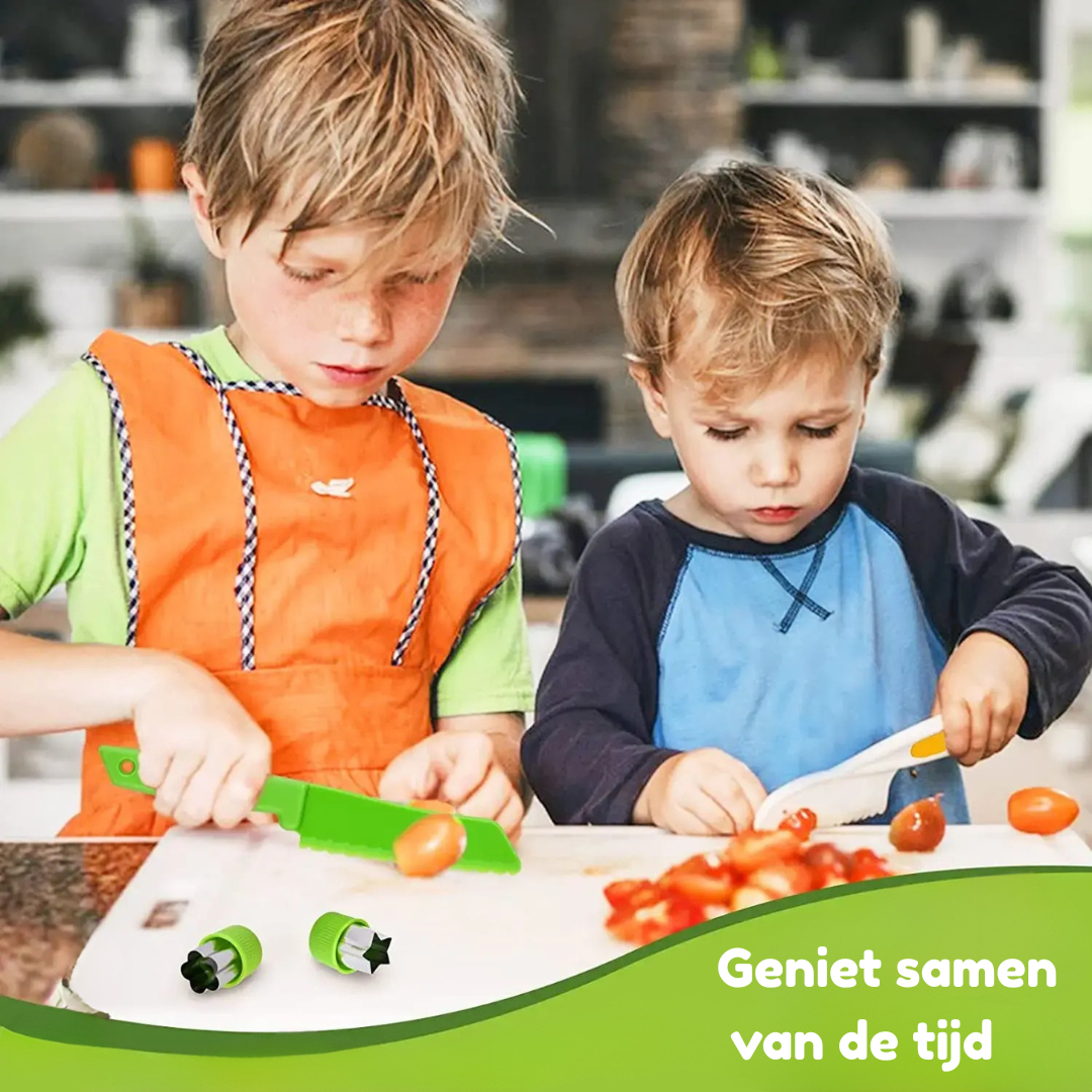 Playbino Kleine Chef Set - Kindvriendelijke kookset met veilige hulpmiddelen