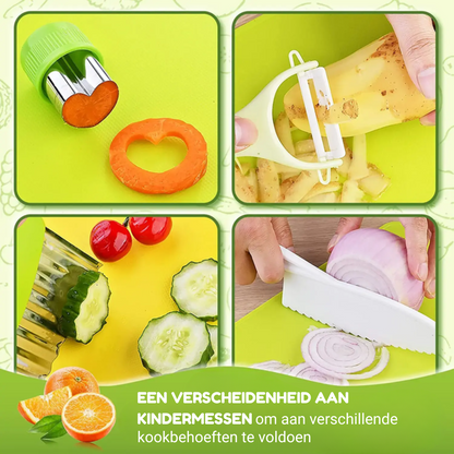 Playbino Kleine Chef Set - Kindvriendelijke kookset met veilige hulpmiddelen