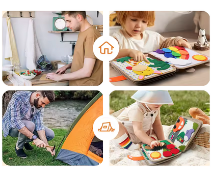 Playbino Busy Book - Vilt Montessori activiteitenboek - Leer spelenderwijs