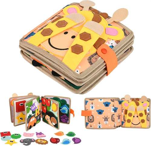 Playbino Busy Book - Vilt Montessori activiteitenboek - Leer spelenderwijs