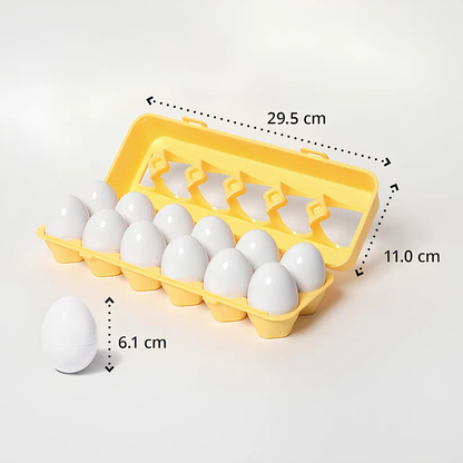 Playbino EiMatch - Montessori vormen en kleuren ei puzzel voor spelend leren
