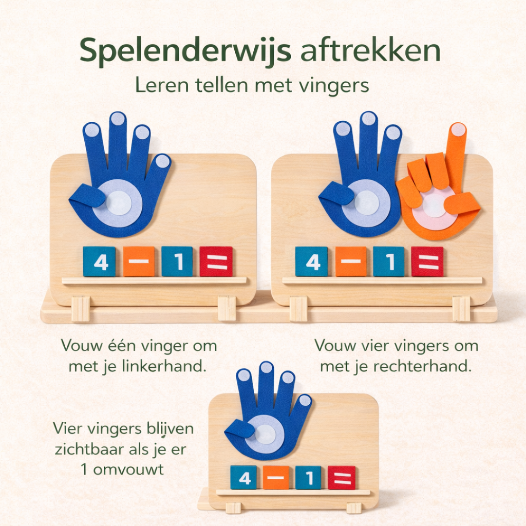Playbino VingerTeller - Montessori telspel voor visueel cijfers leren