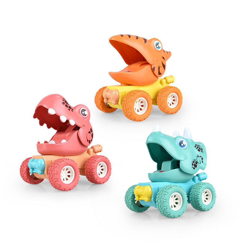 Playbino DinoRacer - Dinosaurus monstertrucks - Push-and-go dino raceautos