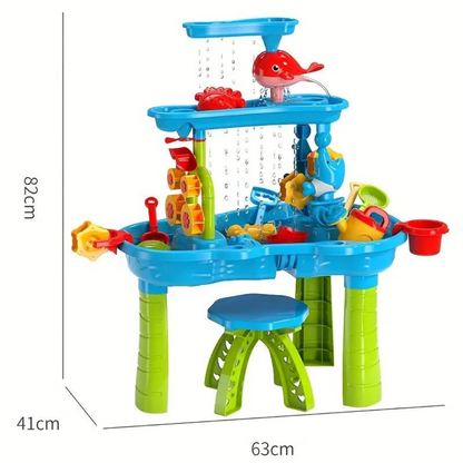 Playbino AcquaOntdekker - 3-laags zand- en waterspeeltafel met accessoires