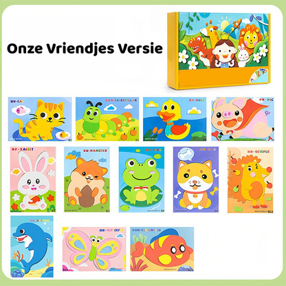 Playbino LeerPlak - 3D EVA knutselstickers voor spelend leren en ontwikkelen