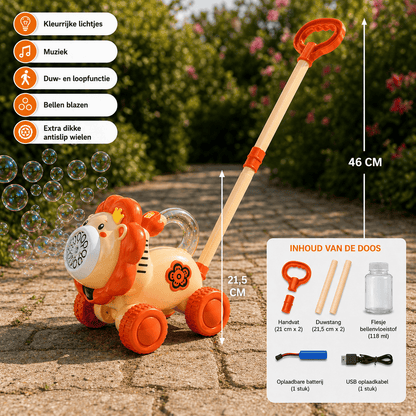 Playbino BubbelBuddy - Bellenblaas Duwwagen voor een magisch bellenparadijs