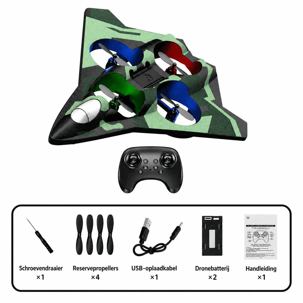 Playbino CloudCruiser Army Editie – RC Vliegtuig Ultra Lichtgewicht & Bestuurbaar