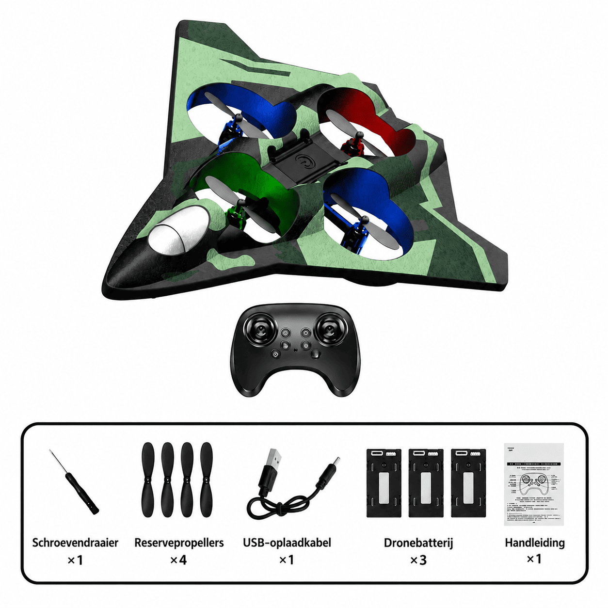 Playbino CloudCruiser Army Editie – RC Vliegtuig Ultra Lichtgewicht & Bestuurbaar