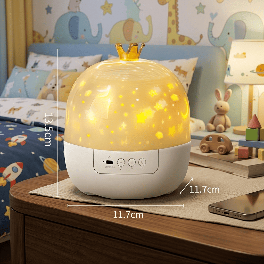 Playbino DreamProjector - Rustgevend Projectie Nachtlampje met Muziek & Timerfunctie