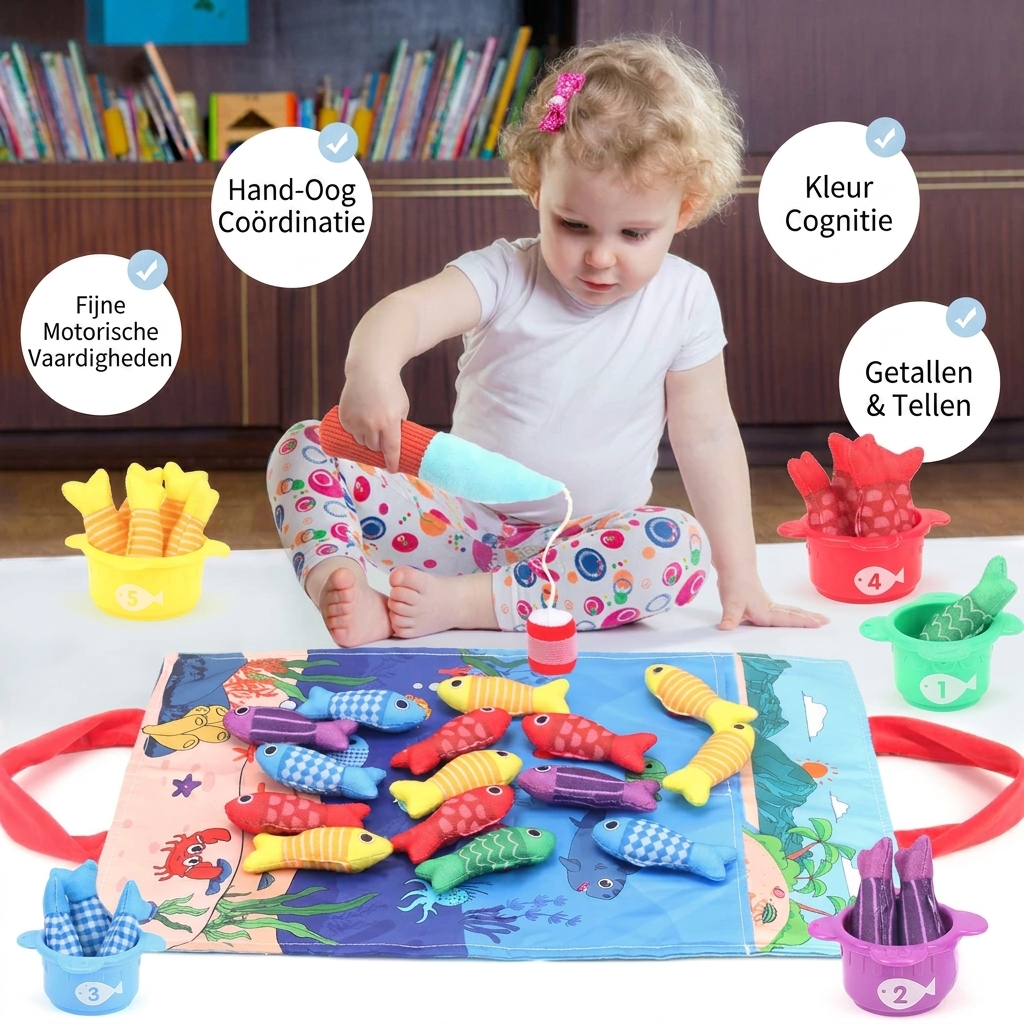 Playbino OceanBuddy - Magnetisch Visspel met Opbergtas - Goed voor Motoriek & Educatief