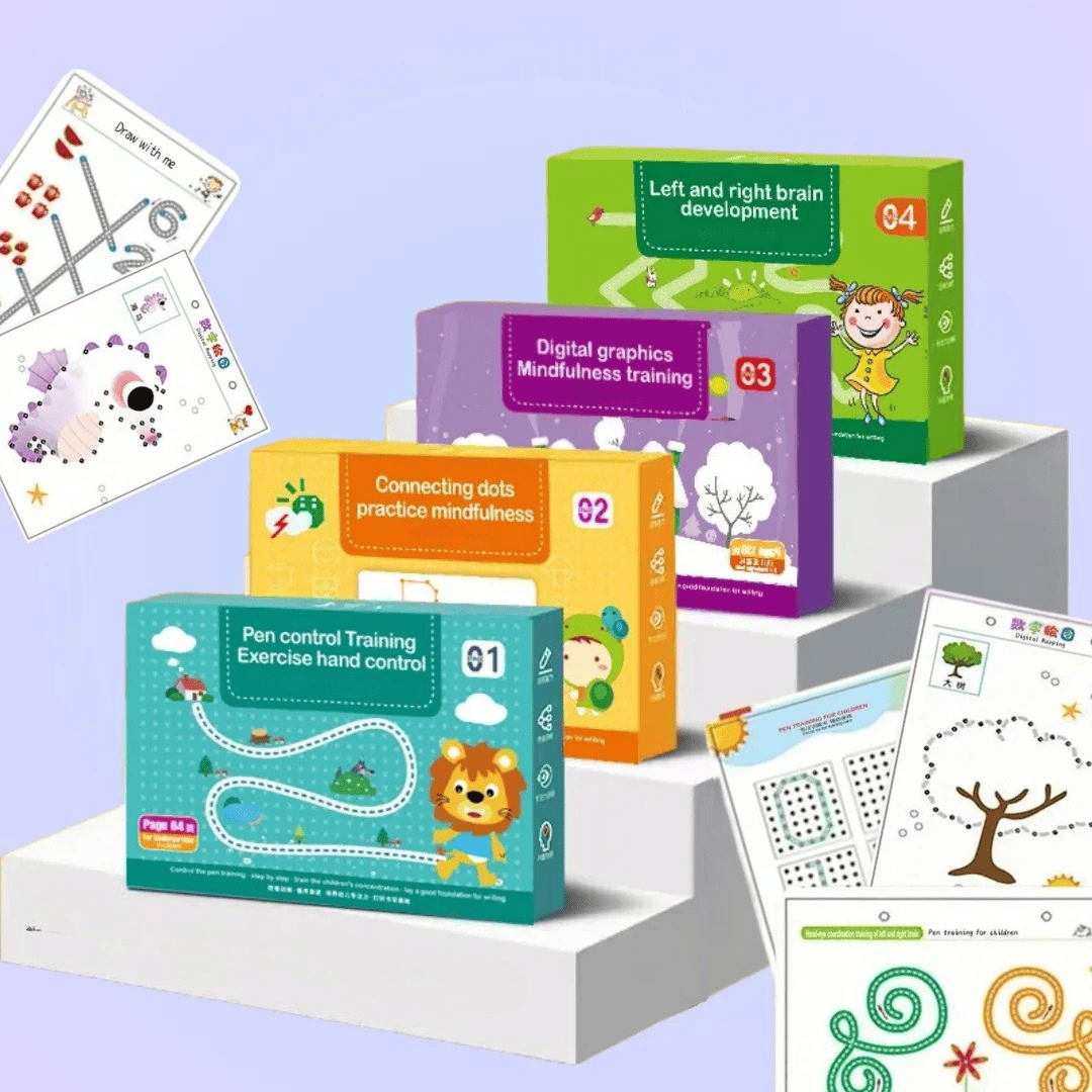 Playbino SchrijfLijn - Spelend leren schrijven - Herbruikbaar oefenboek