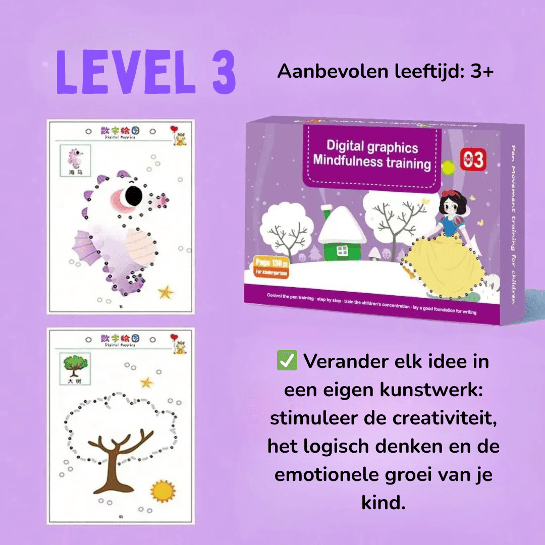 Playbino SchrijfLijn - Spelend leren schrijven - Herbruikbaar oefenboek