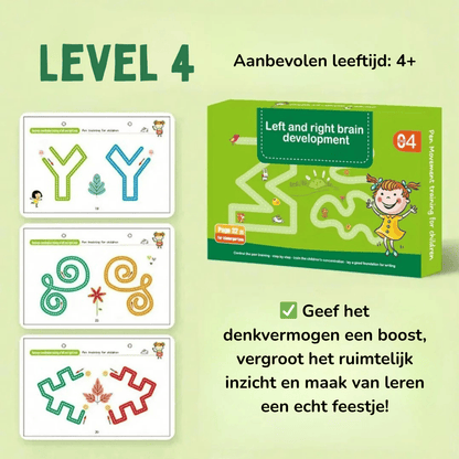 Playbino SchrijfLijn - Spelend leren schrijven - Herbruikbaar oefenboek