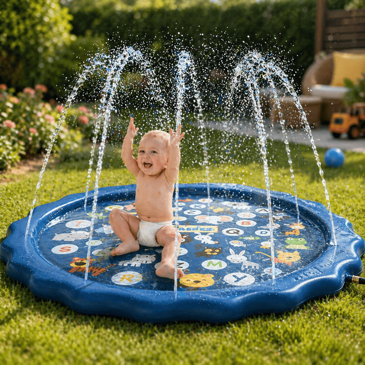 Playbino SpetterMat - Magische waterfontein en watermat