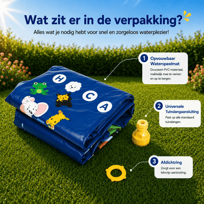 Playbino SpetterMat - Magische waterfontein en watermat