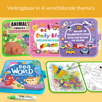 Playbino Waterboek - Magisch kleuren met waterstiften