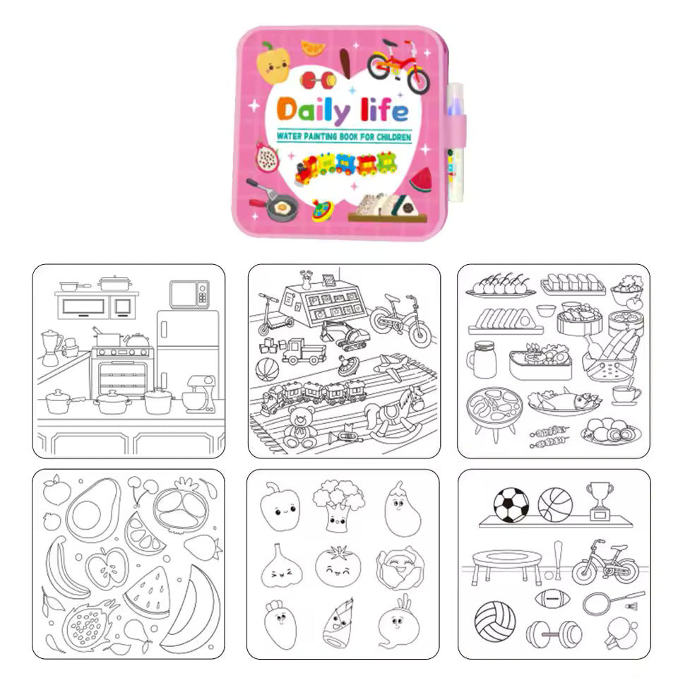 Playbino Waterboek - Magisch kleuren met waterstiften